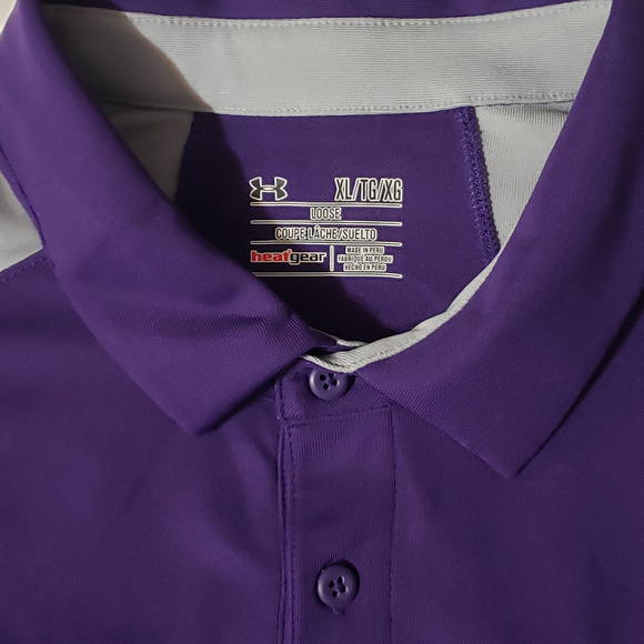 Under Armour WS Purple Polo Shirt XL - Picture 2 of 2
